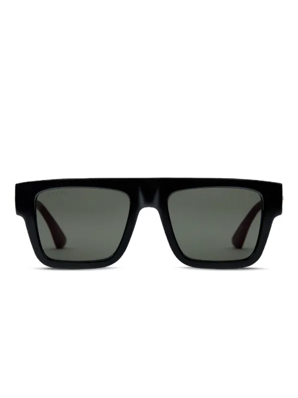 GUCCI グッチ　サングラス　ウェブストライプ Gucci Eyewear ストライプトリム サングラス | ブラック