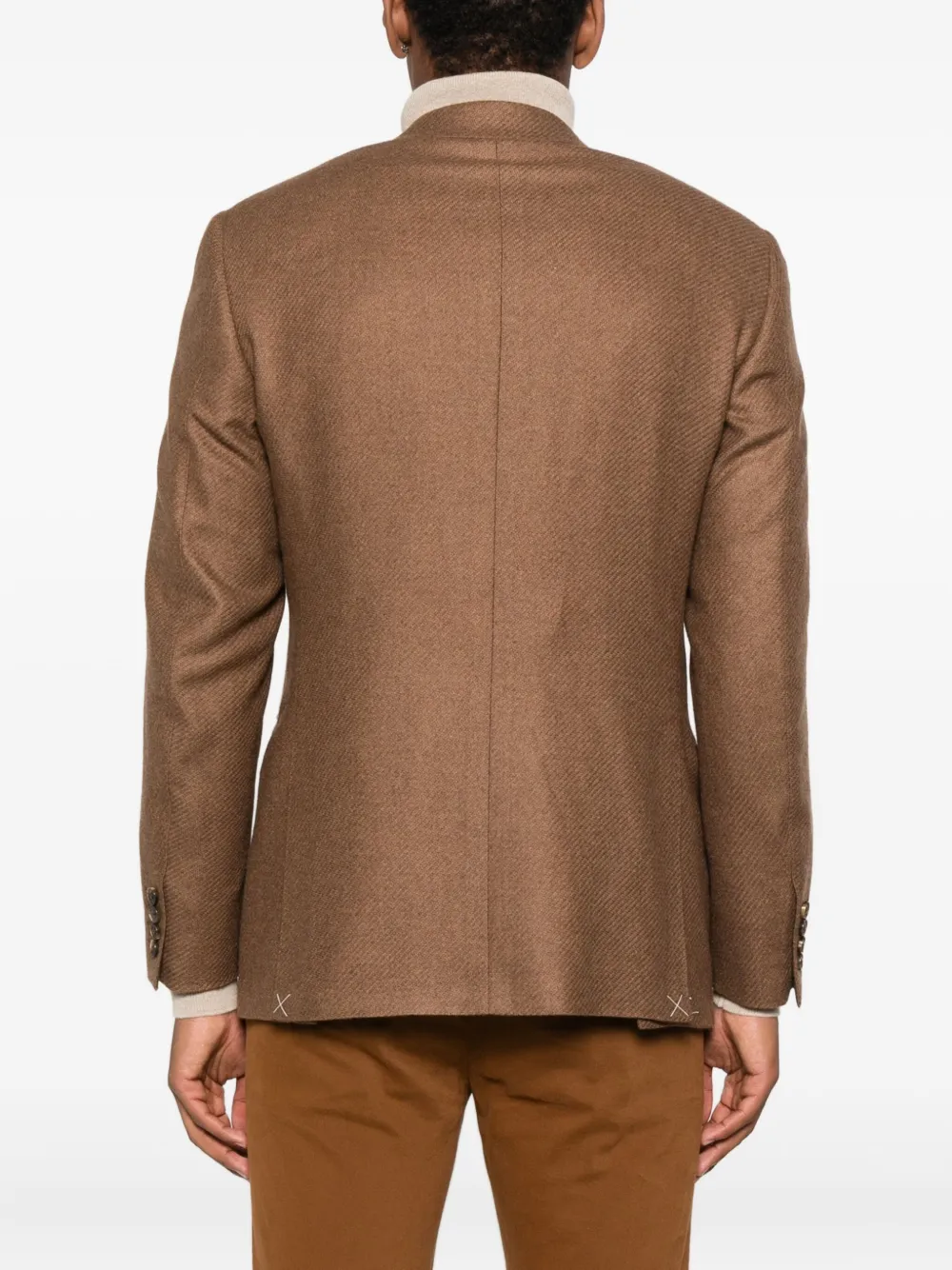 Canali Blazer met enkele rij knopen Bruin