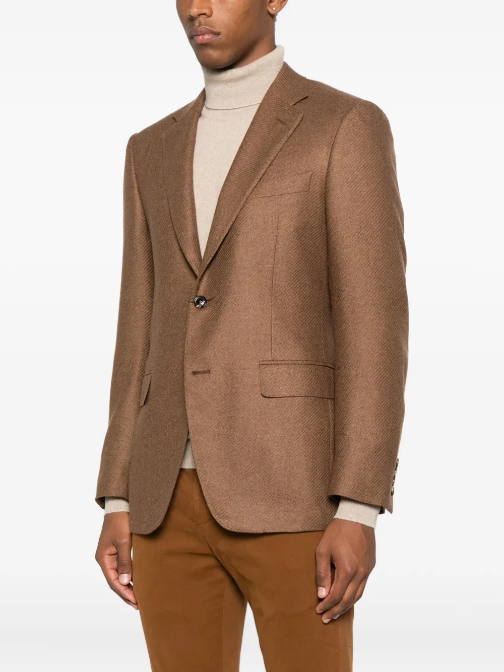 Canali Blazer met enkele rij knopen Bruin