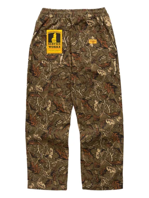Service Works leaf-print drawstring trousers