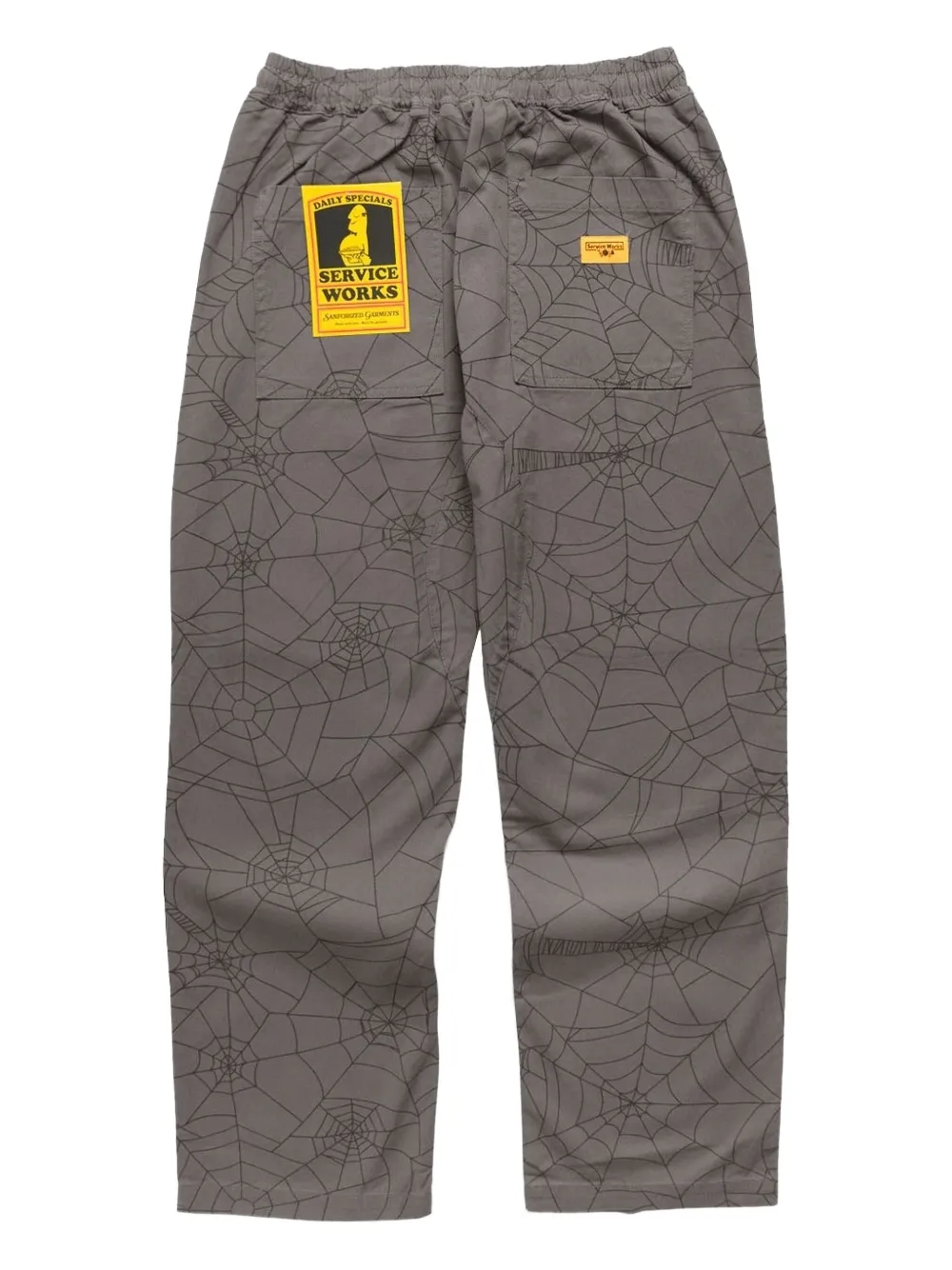 Service Works spiderweb-pattern drawstring trousers | Regular-Fit & Straight Leg Pants | Image 2