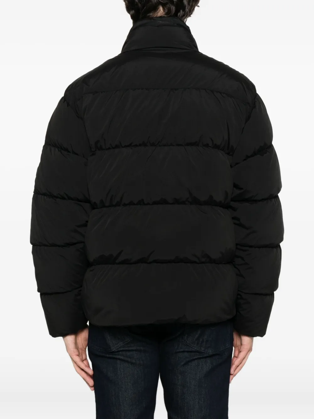 C.P. Company quilted panelled jacket Zwart