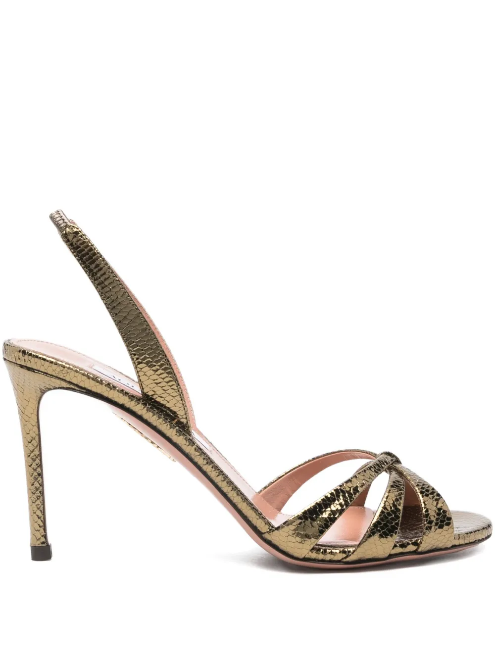 Aquazzura 85mm Tati slingback sandals Green