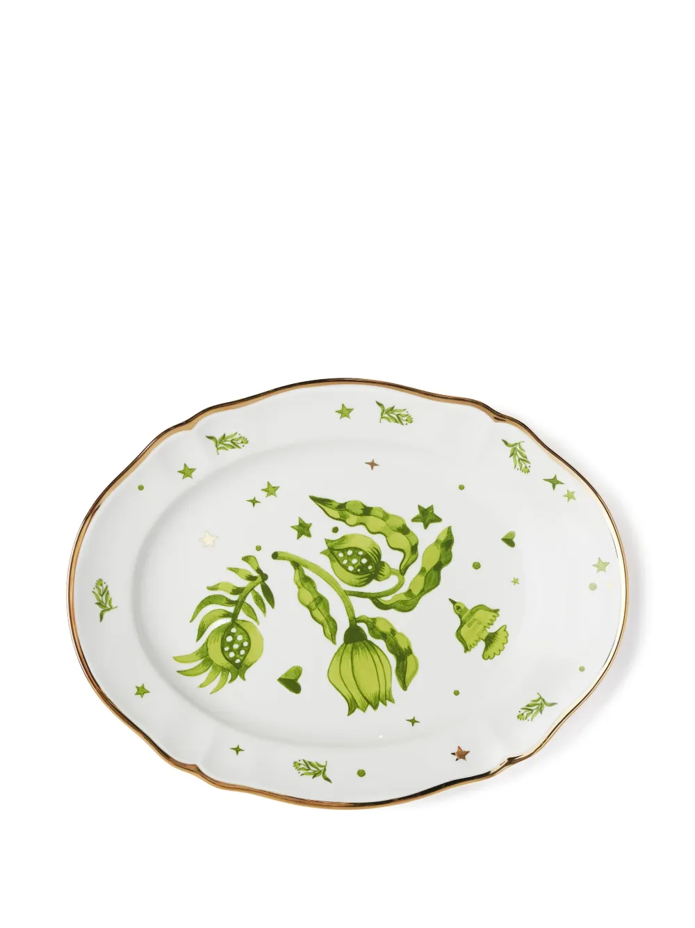 Bitossi Home Eden floral-gold-rimmed tray (34cm) | Tableware | Image 2