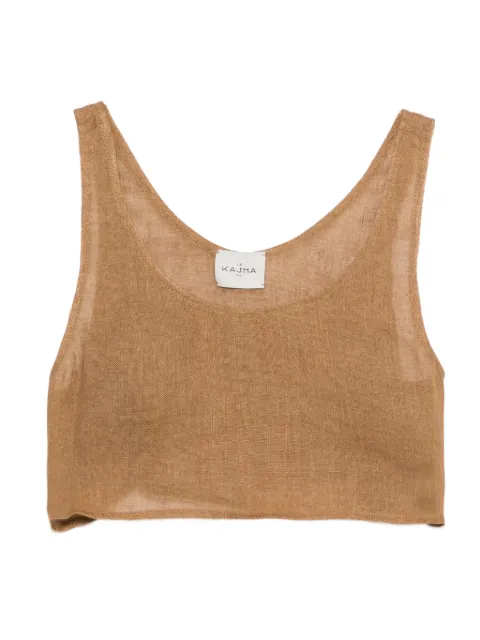 Le Kasha Tanktop aus Leinen mit U-Ausschnitt