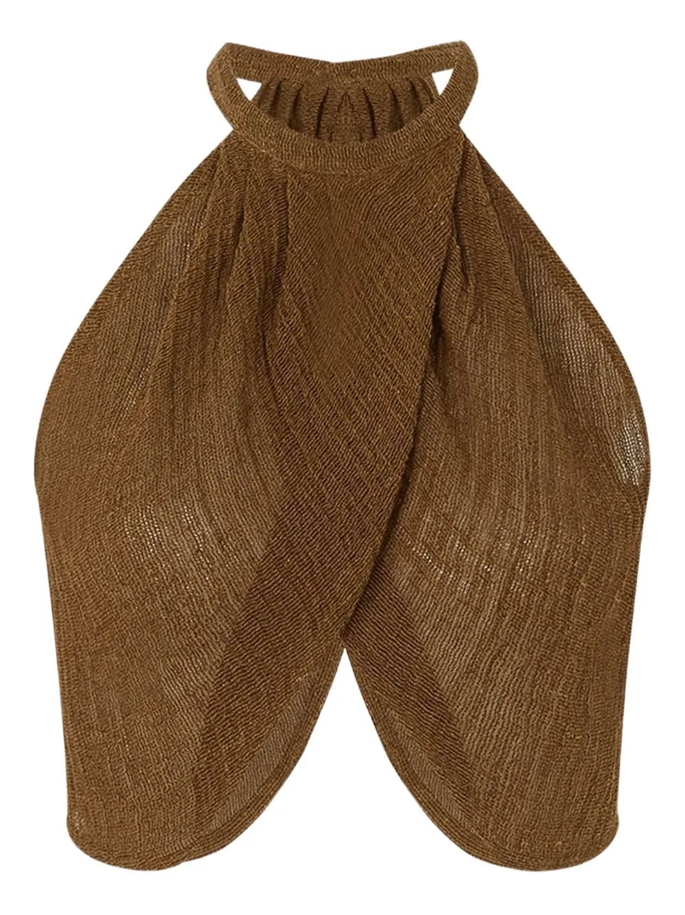 Le Kasha Alger linen top | Brown | Image 1