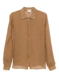 Le Kasha button-down linen shirt - Brown