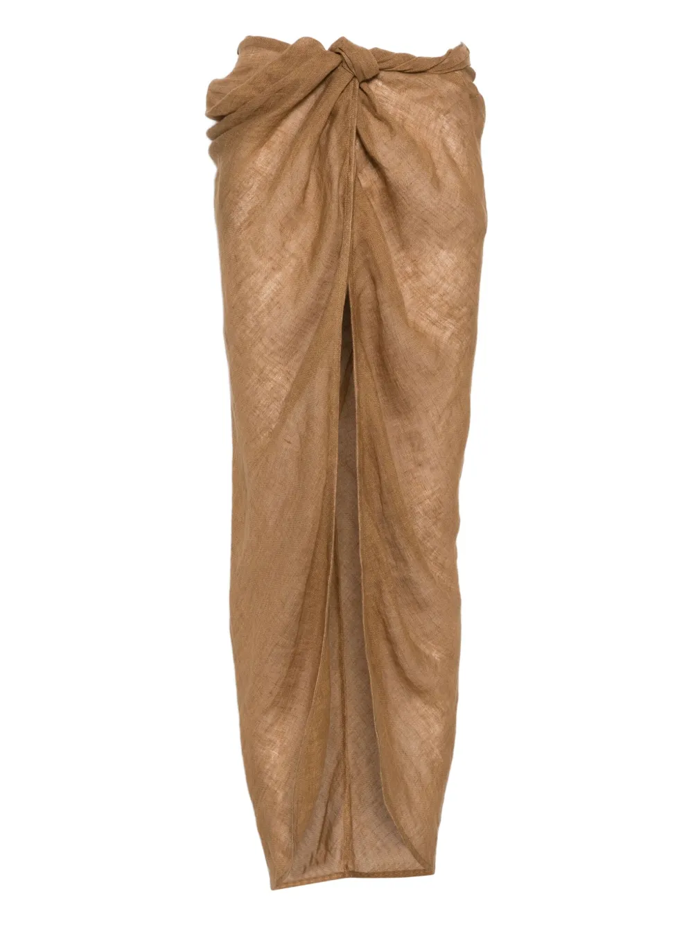 Le Kasha knotted linen skirt Bruin