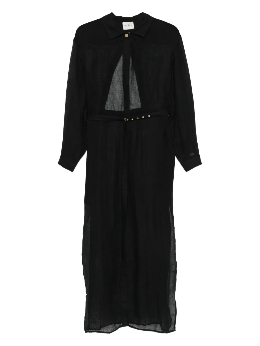 Le Kasha linen midi dress | Black | Image 1