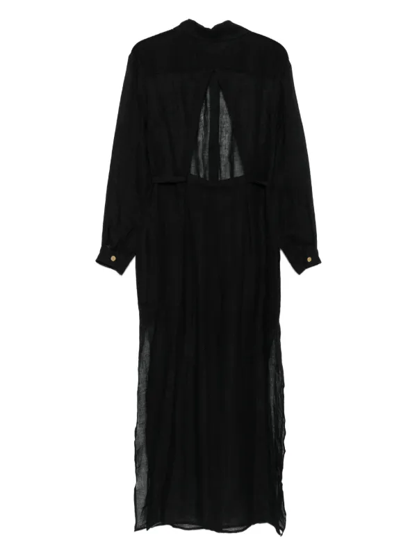 Le Kasha Linen Midi Dress | Black | FARFETCH Le Kasha Linen Midi Dress | Black | FARFETCH