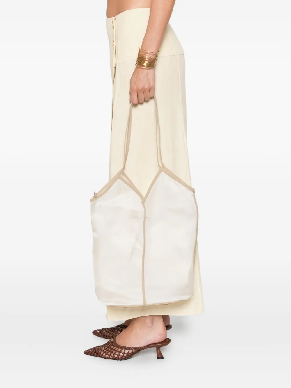 Hereu double-handle tote bag Beige