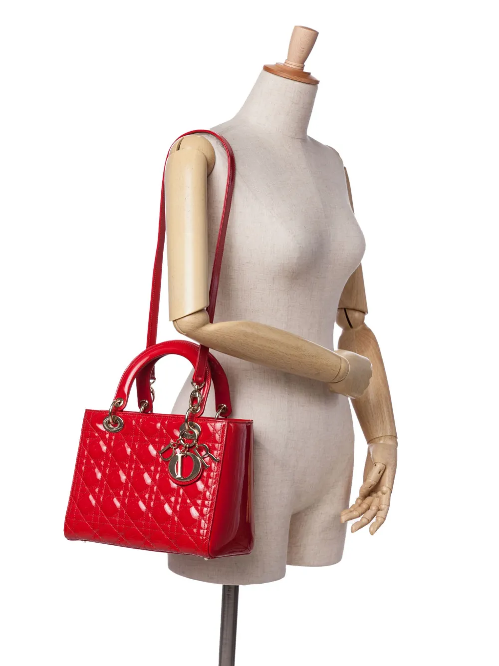 Christian Dior Pre-Owned 2015 Medium Patent Cannage Lady Dior satchel | Pre-Owned | Image 2