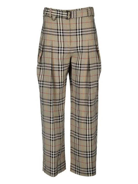 Burberry Check pleated trousers