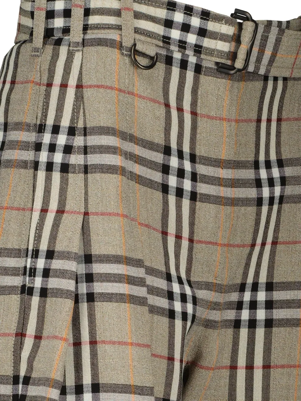Burberry Geruite plooibroek Beige
