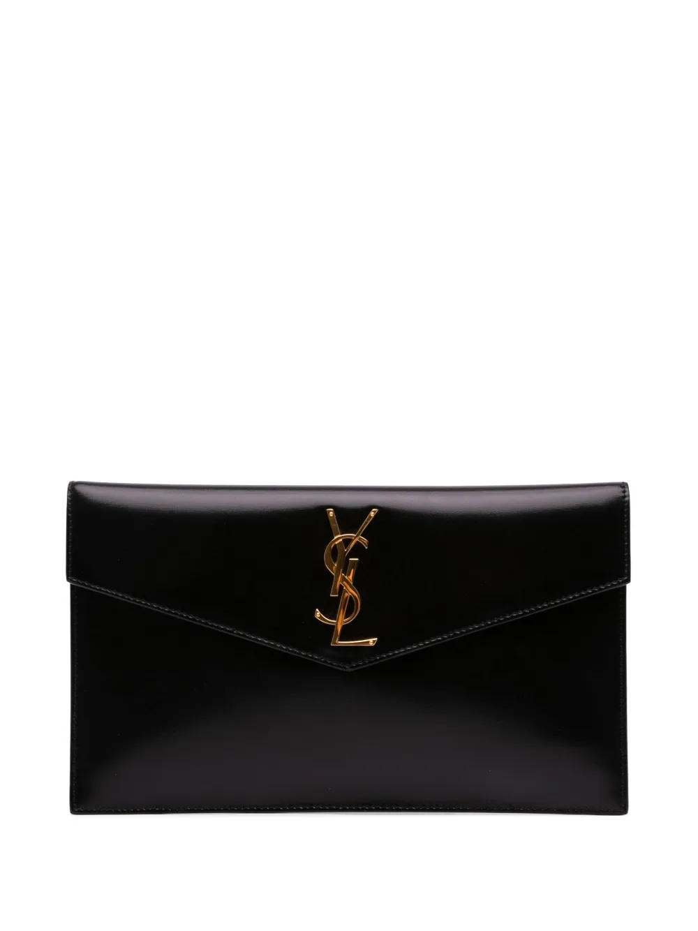 Saint Laurent Pre-Owned 2019 スムース シャイニーカーフ モノグラム アップタウン ポーチ クラッチバッグ - Saint Laurent Pre-Owned 2019 スムース シャイニーカーフ モノグラム アップタウン ポーチ クラッチバッグ -