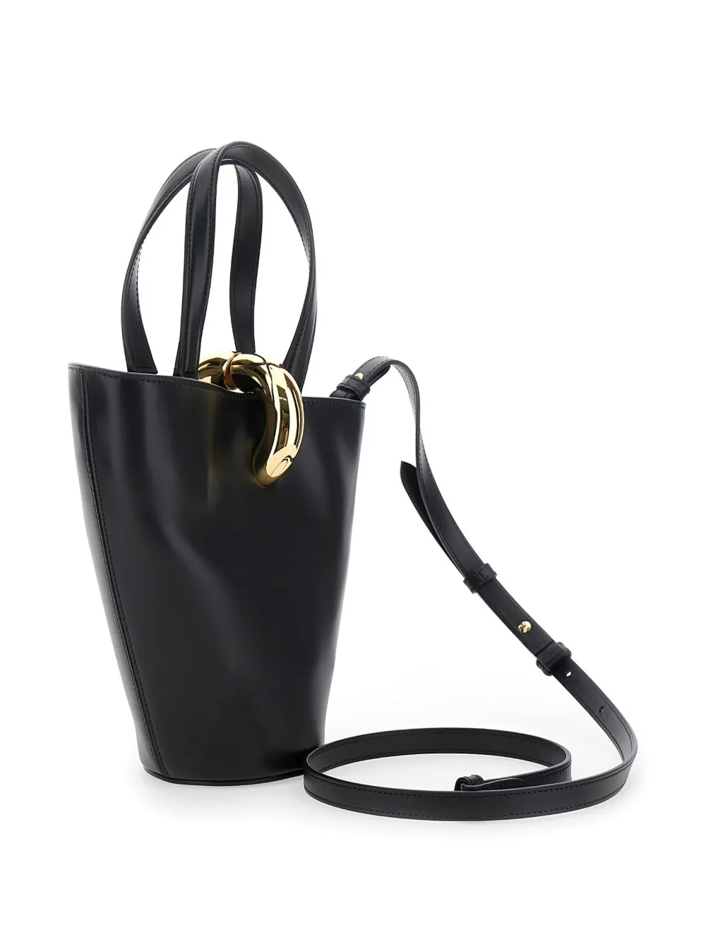 Jacquemus Le Petit Bamboula bucket-tas met ring Zwart