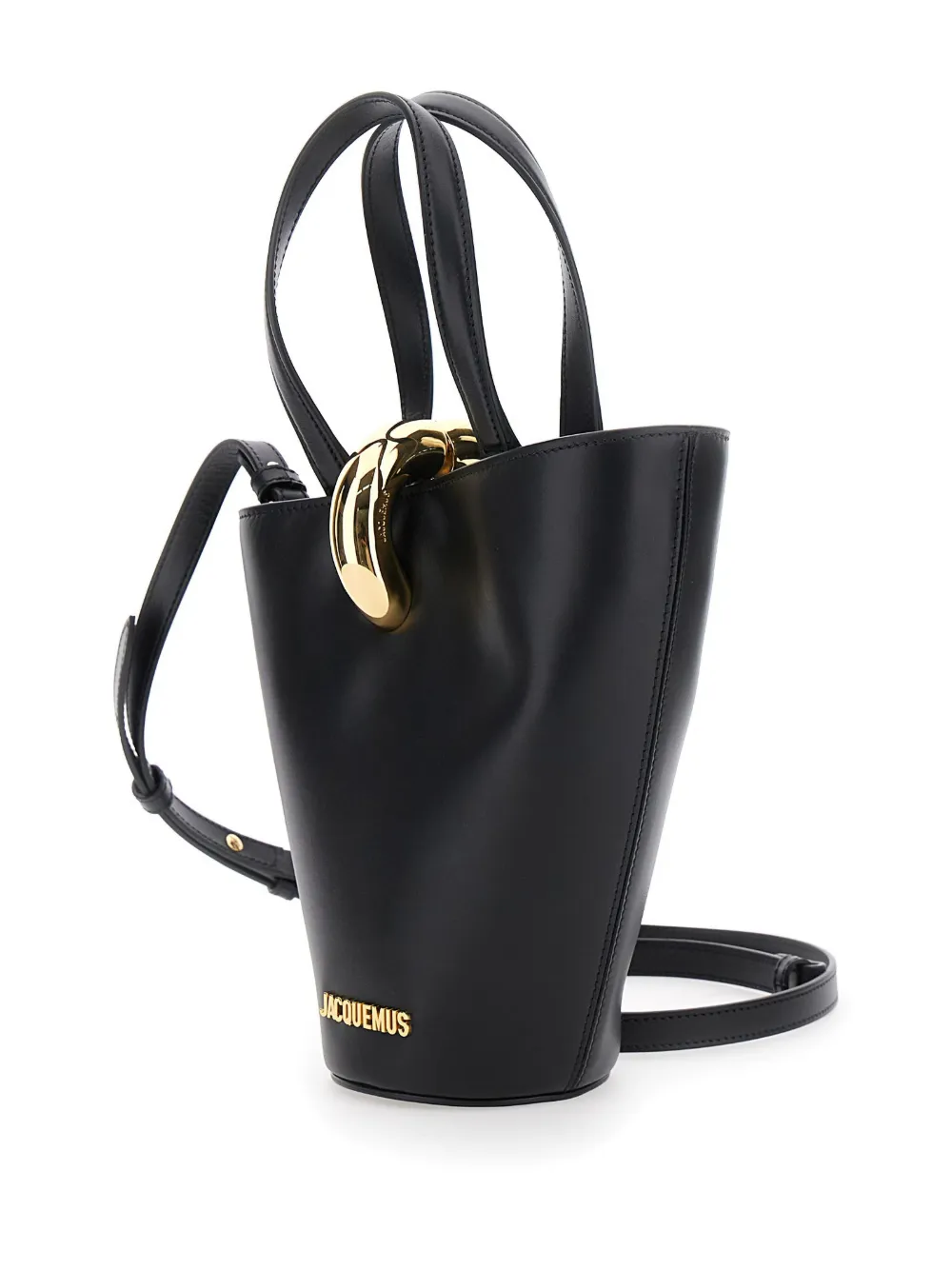 Jacquemus Le Petit Bamboula bucket-tas met ring Zwart