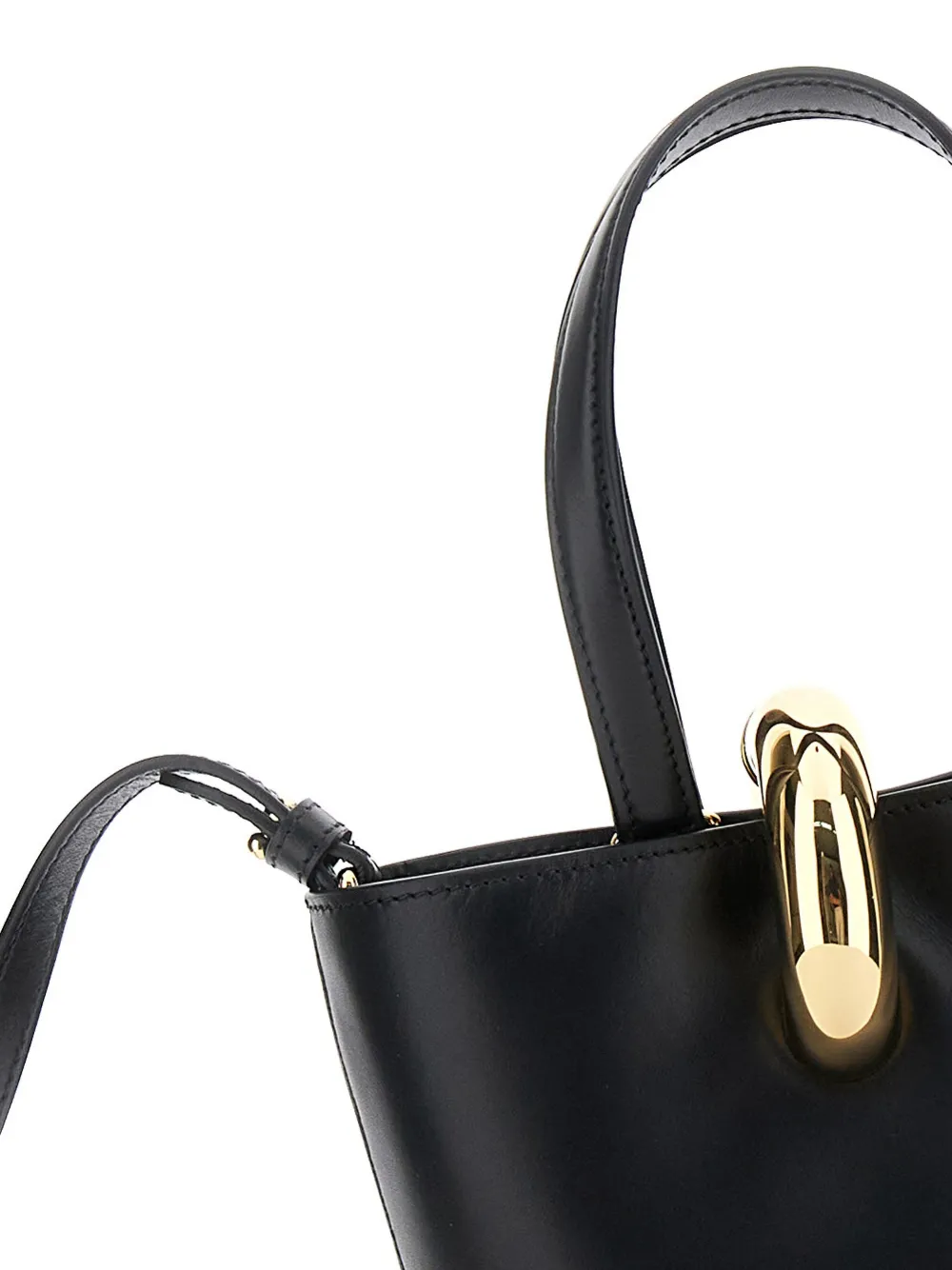 Jacquemus Le Petit Bamboula bucket-tas met ring Zwart