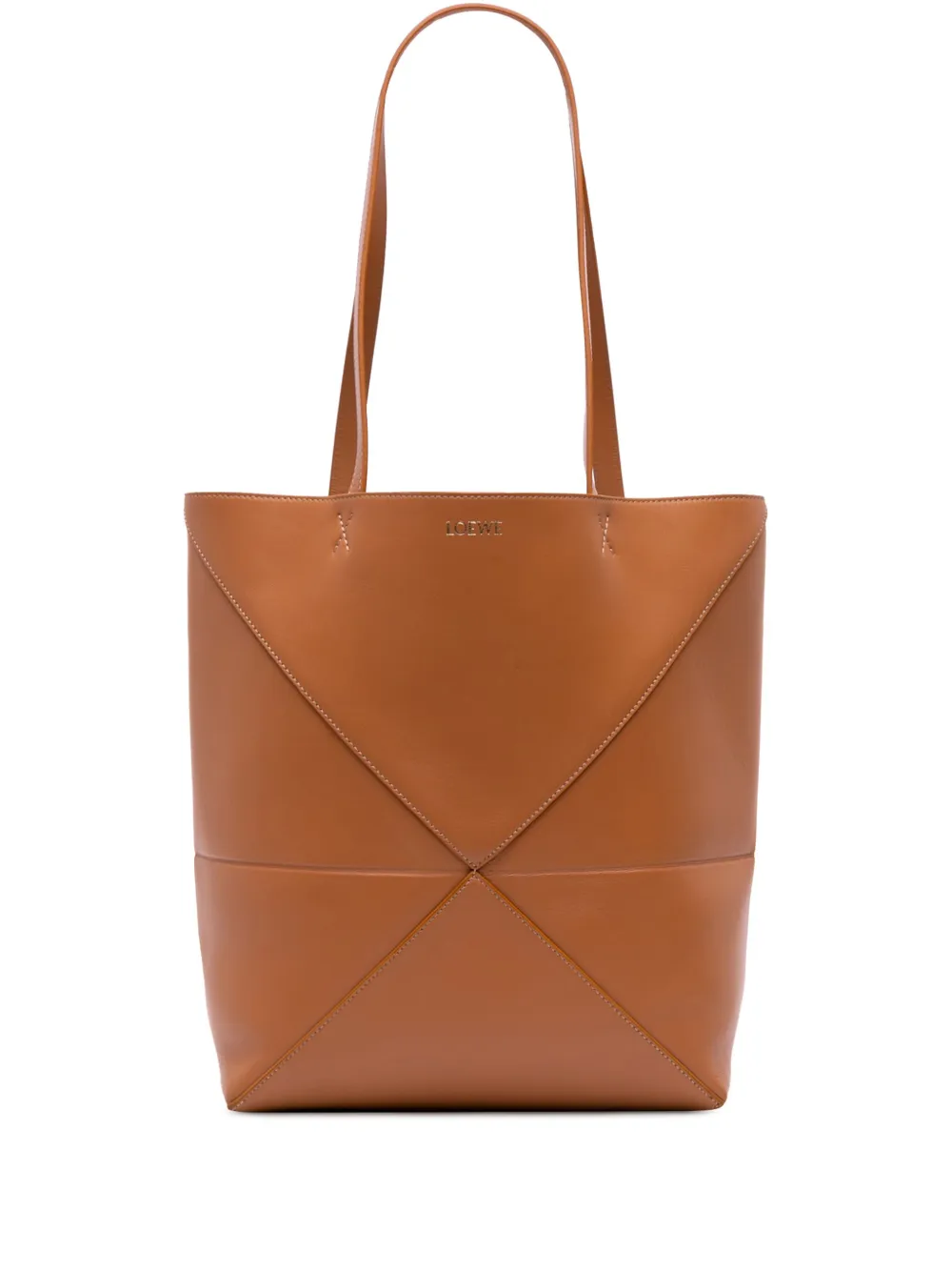 Loewe Pre-Owned 2023 Medium Shiny Calfskin Puzzle Fold tote bag | Brown | Image 1