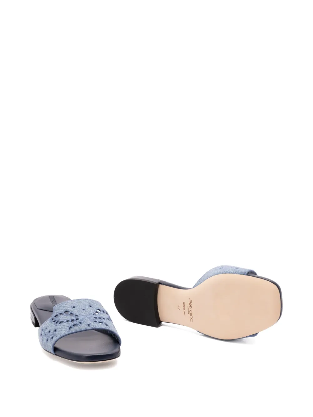 Jimmy Choo Ariane cut-out flat sandals Blauw
