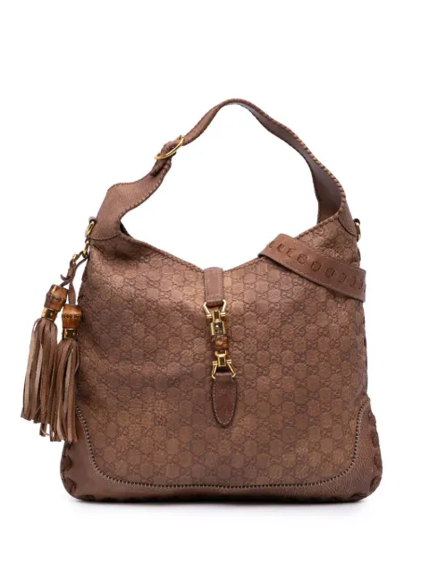 Gucci Pre-Owned 2016-2025 große Guccissima New Jackie Satchel-Tasche