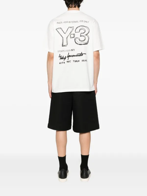 【送料&関税込】Y-3 White Cotton T-shirt With Graphic Print 29270190_58688965_600.jpg