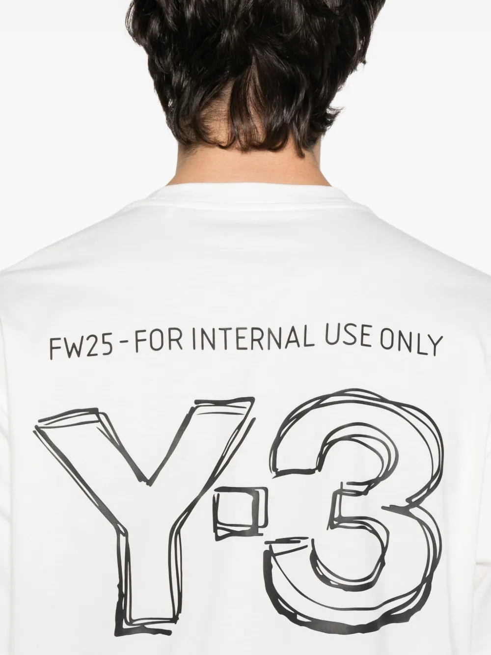 Y-3 T-shirt met grafische print Wit