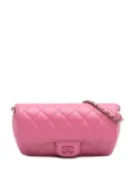 CHANEL Pre-Owned 2021 CC Quilted Lambskin Sunglasses Case with Chain crossbody bag - Multicolour