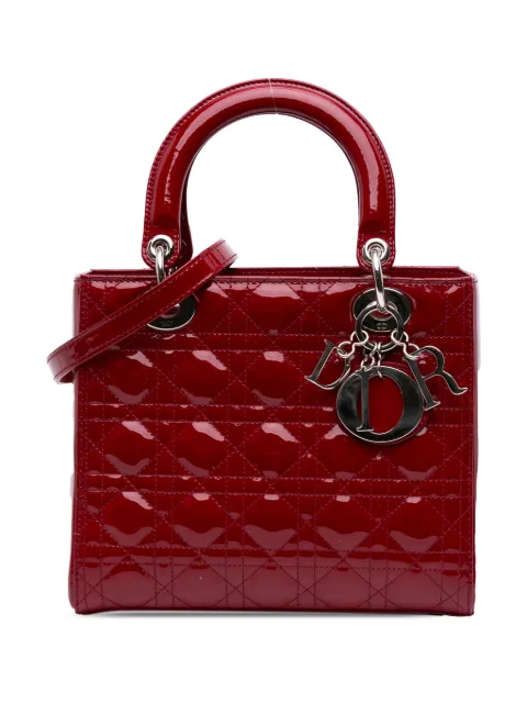 Christian Dior Pre-Owned 2012 Medium Patent Cannage Lady Dior satchel