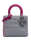 Christian Dior Pre-Owned 2014 Medium Bicolor Lambskin Cannage Lady Dior satchel - Grey