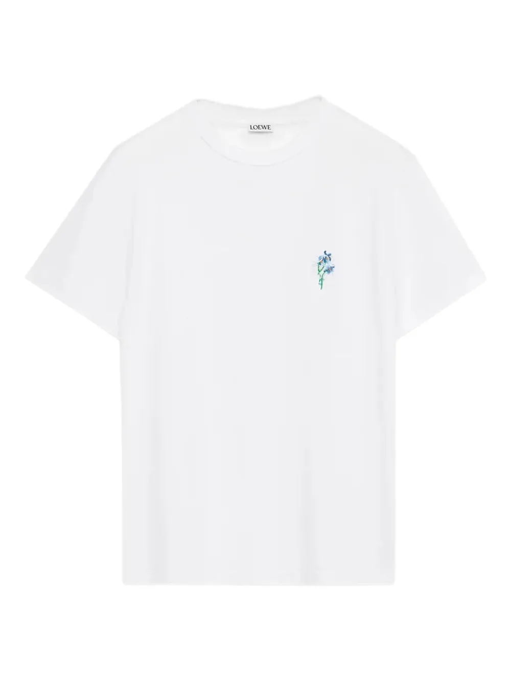LOEWE T-shirt met geborduurde bloemen Wit