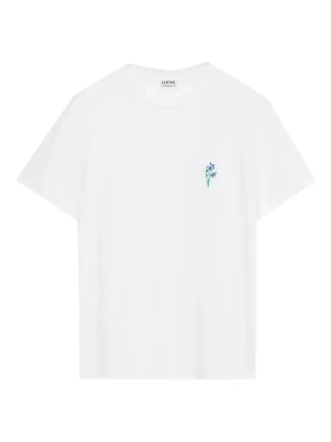 LOEWE flower-embroidered T-shirt