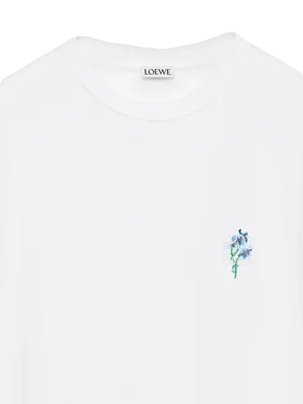 LOEWE T-shirt met geborduurde bloemen Wit