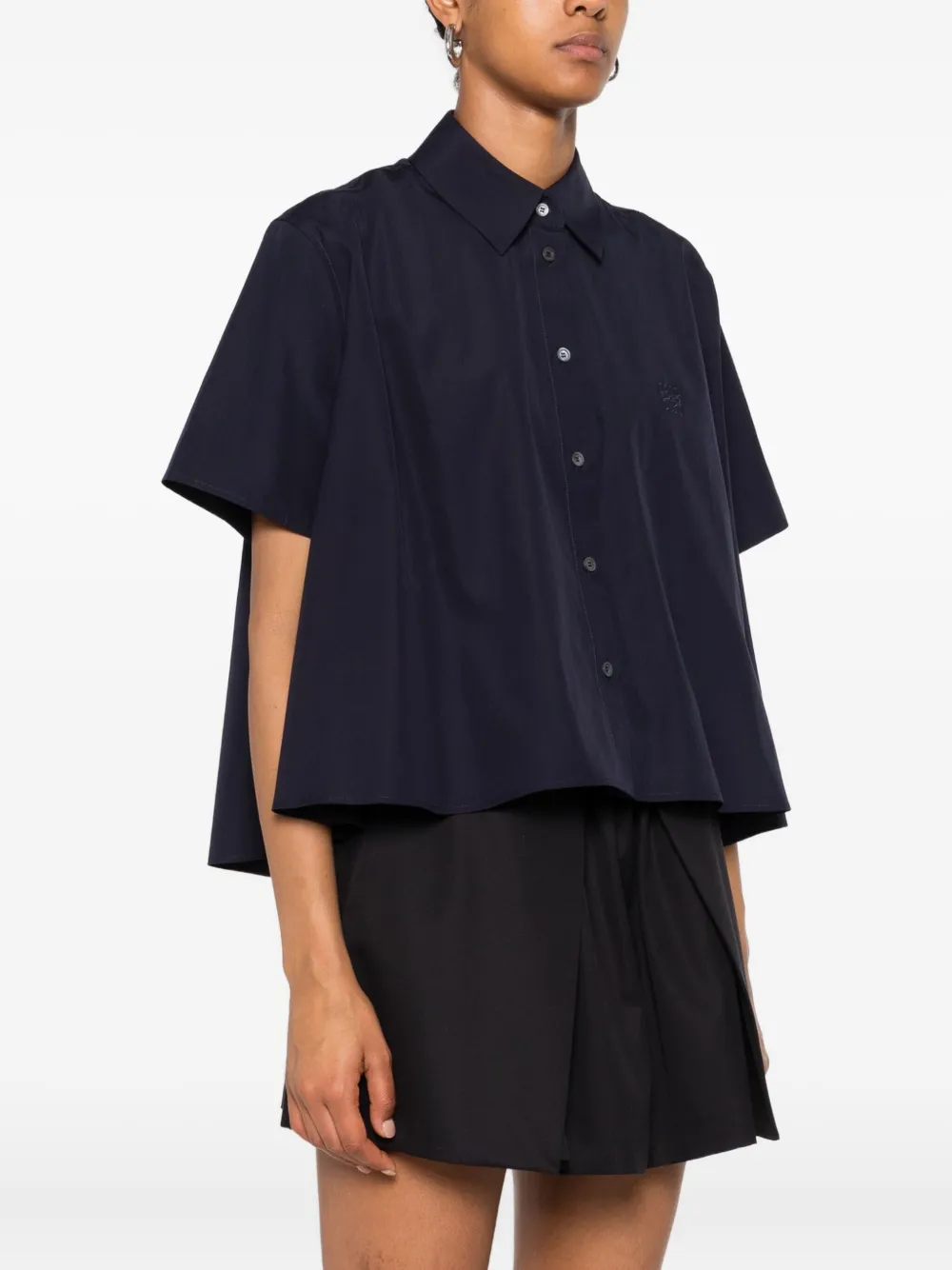 Loewe Short-sleeve Trapeze Shirt In Blue