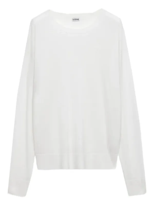 Loewe Wool Sweater in White