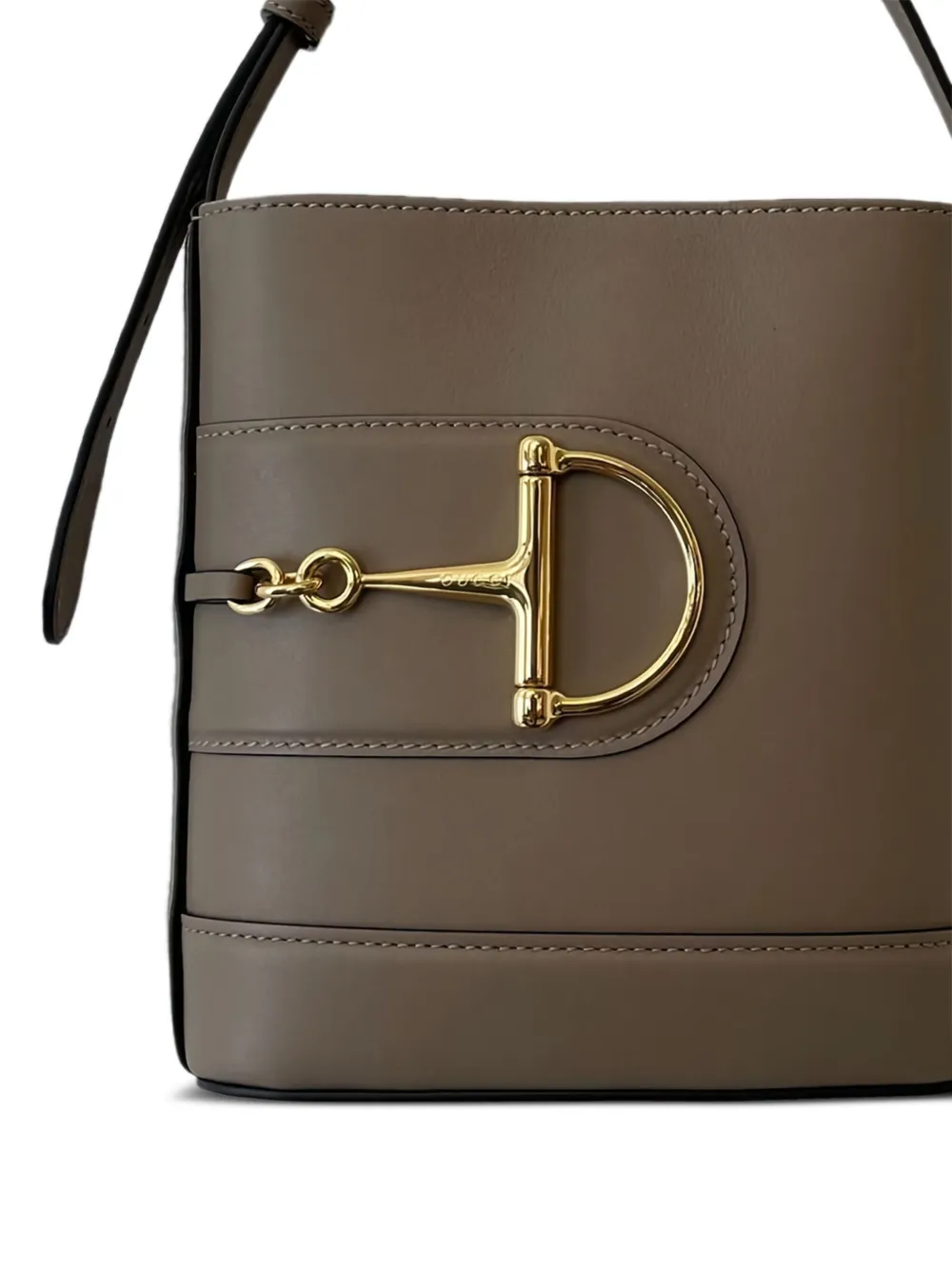 Gucci Horsebit bucket-tas - Bruin