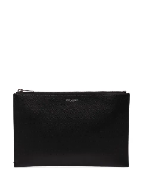 Saint Laurent Pre-Owned 2019 Grain De Poudre Zipped Tablet Holder clutch bag