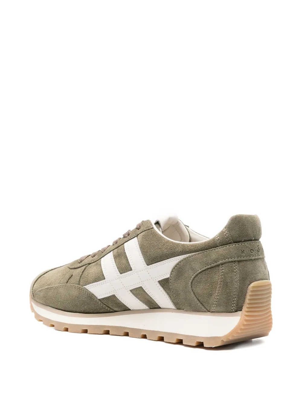 Hogan 86er suede leather H-stripe sneakers Green