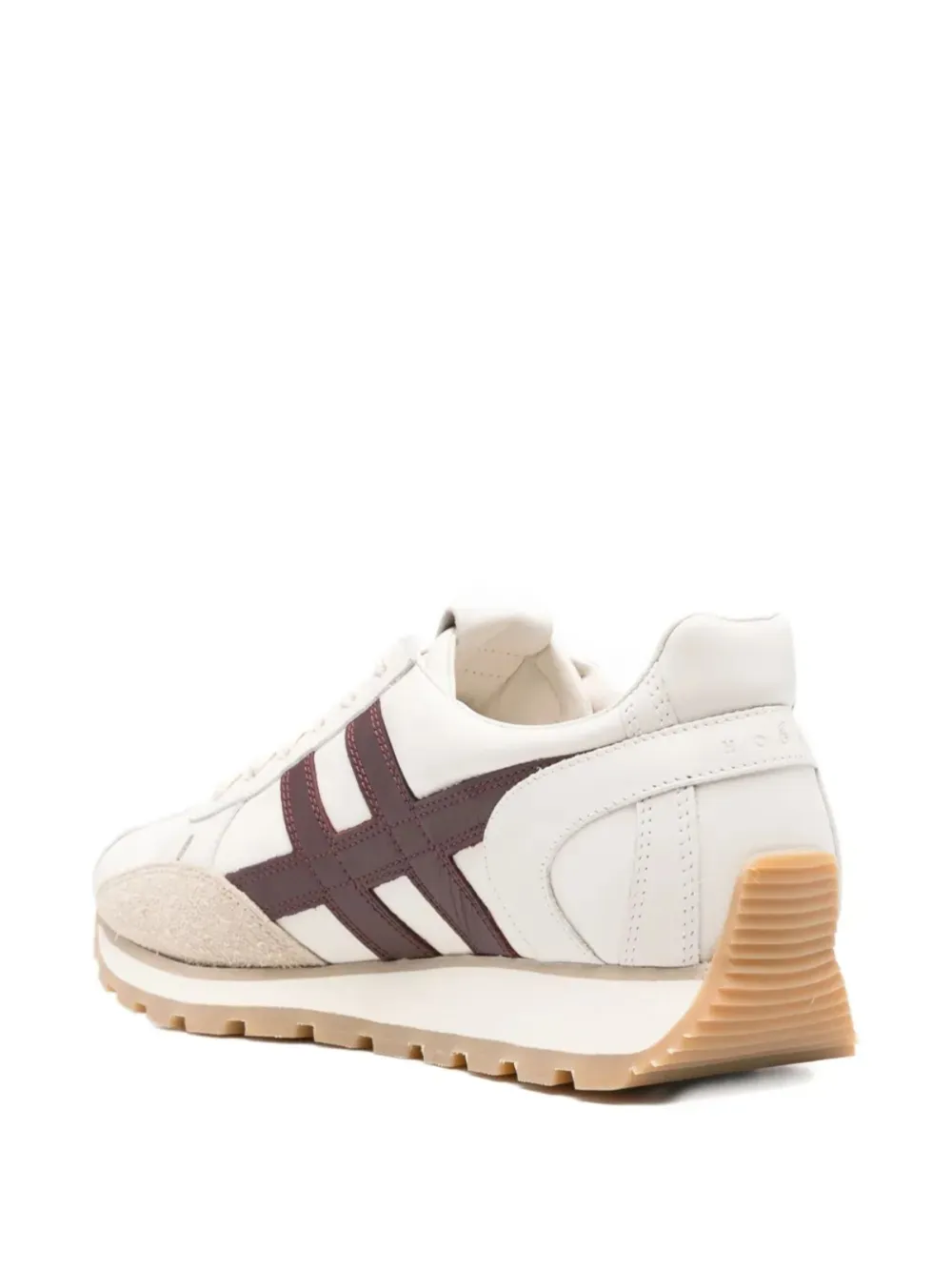 Hogan 86er suède sneakers met H-streep Groen