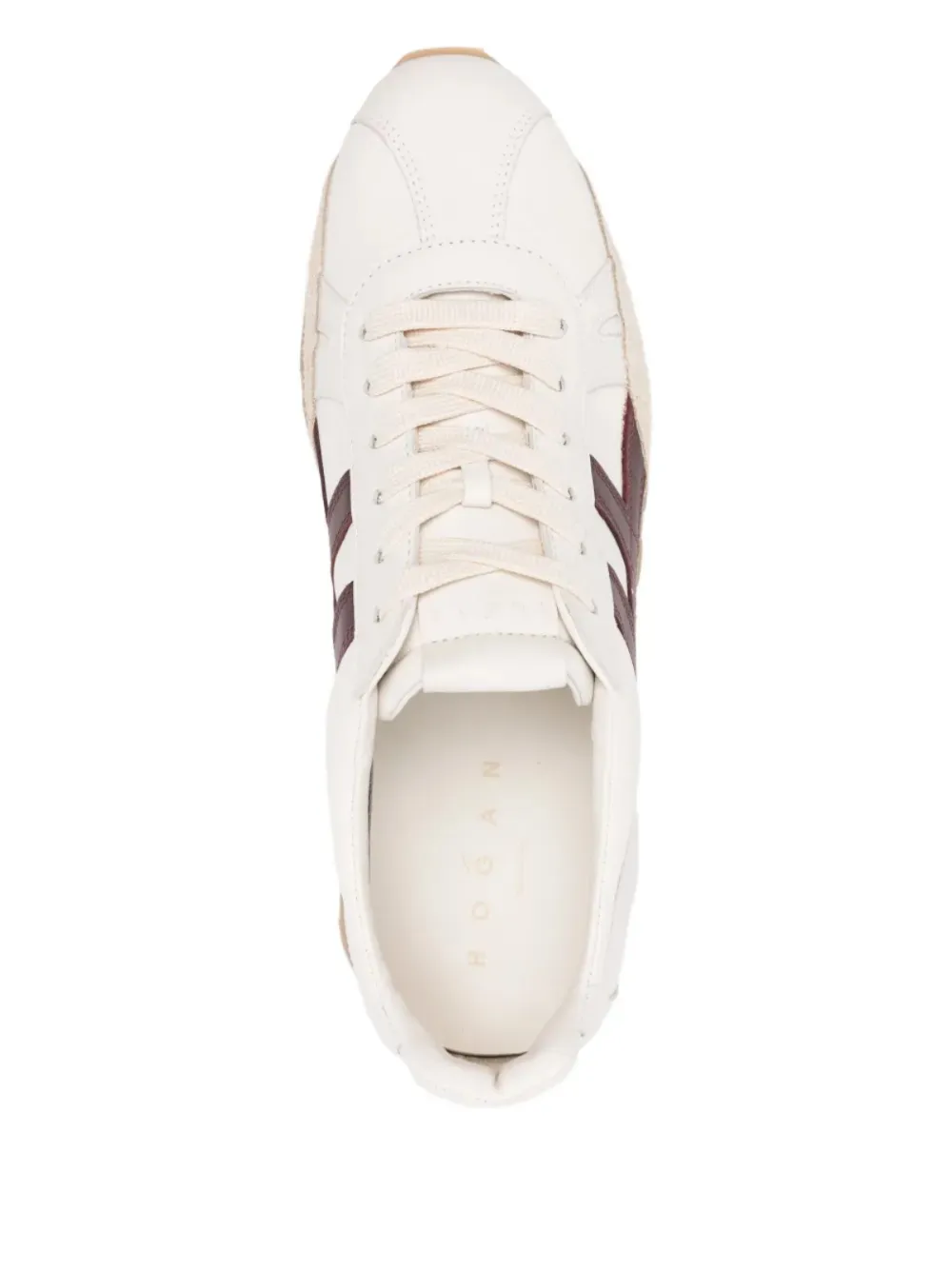 Hogan 86er suède sneakers met H-streep Groen