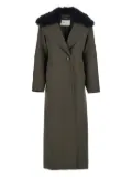 Blumarine notched-lapel coat - Green