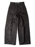 Open YY drawstring-hem wide-leg trousers - Brown