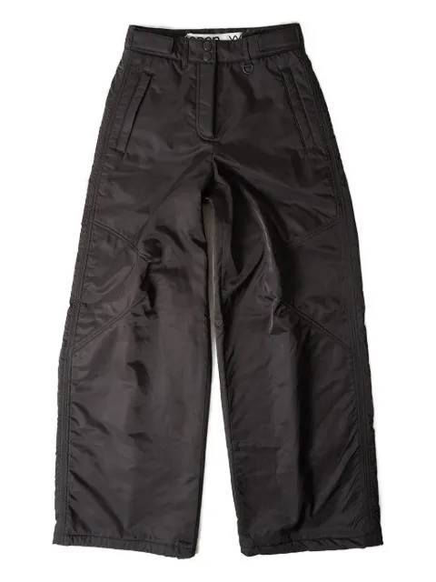 Open YY drawstring-hem wide-leg trousers