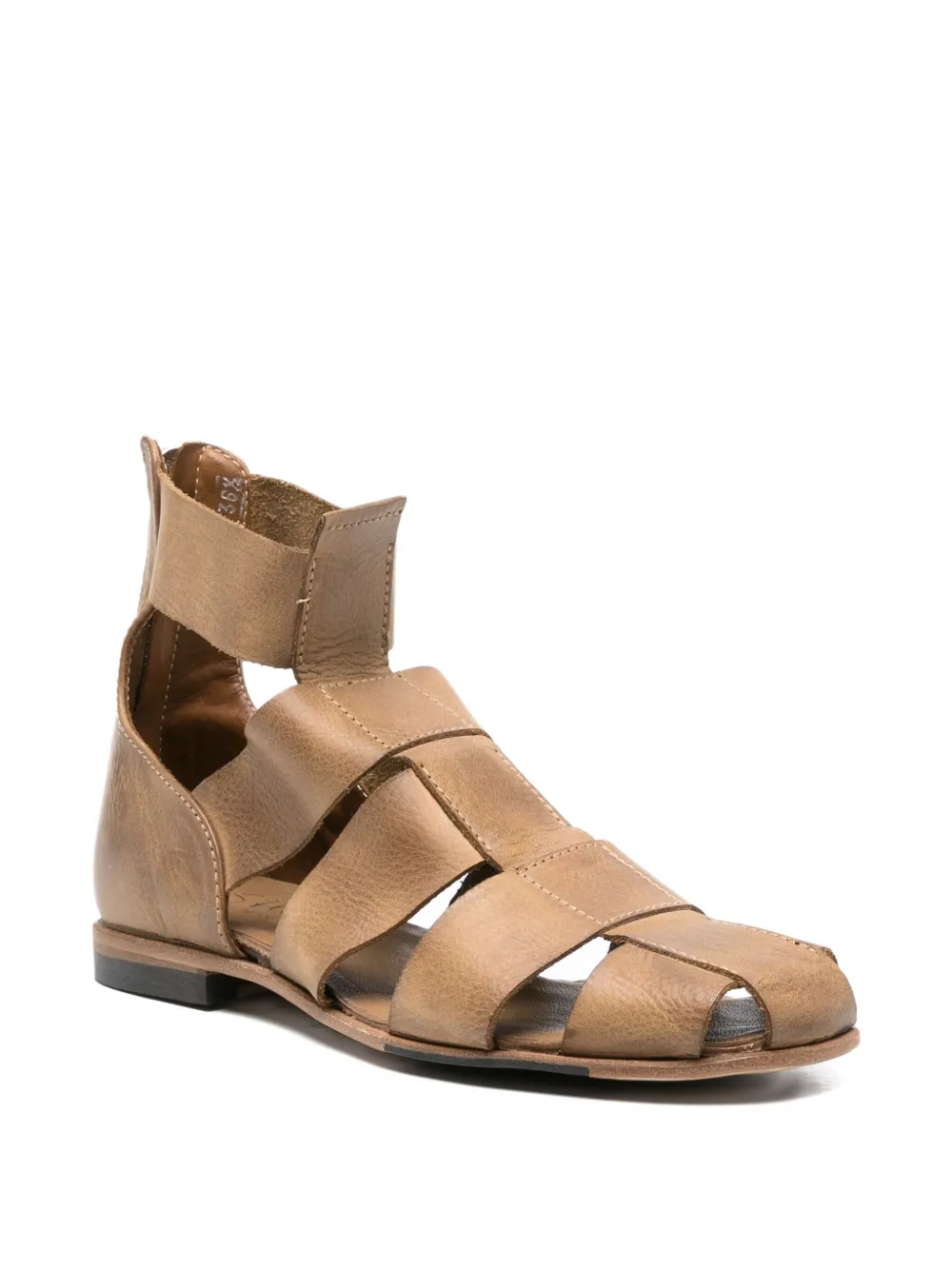 Shoto leather zipped sandals | Flat Sandals | Image 2