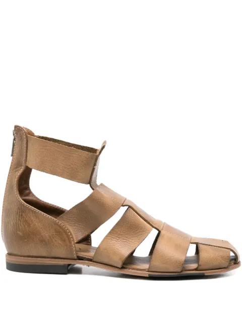 Shoto leather zipped sandals