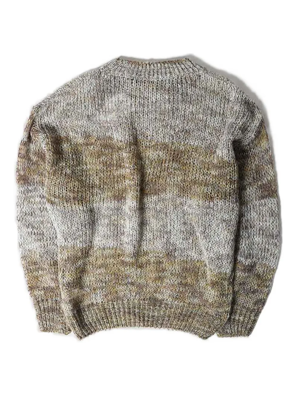 Open Yy Speckled Striped Sweater In Brown