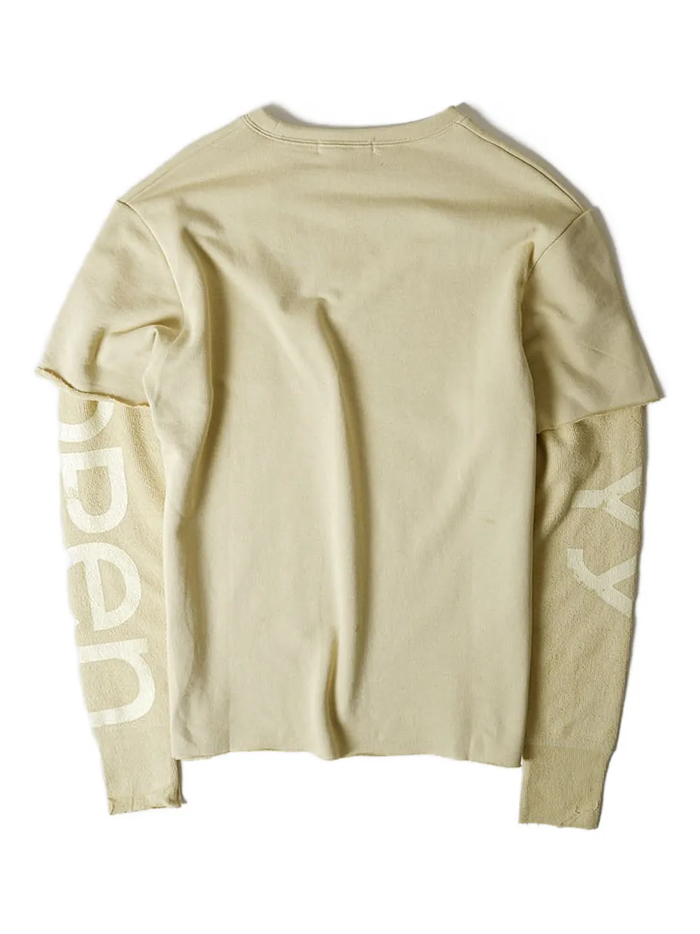 Open Yy Layered Graphic-emblem T-shirt In Yellow
