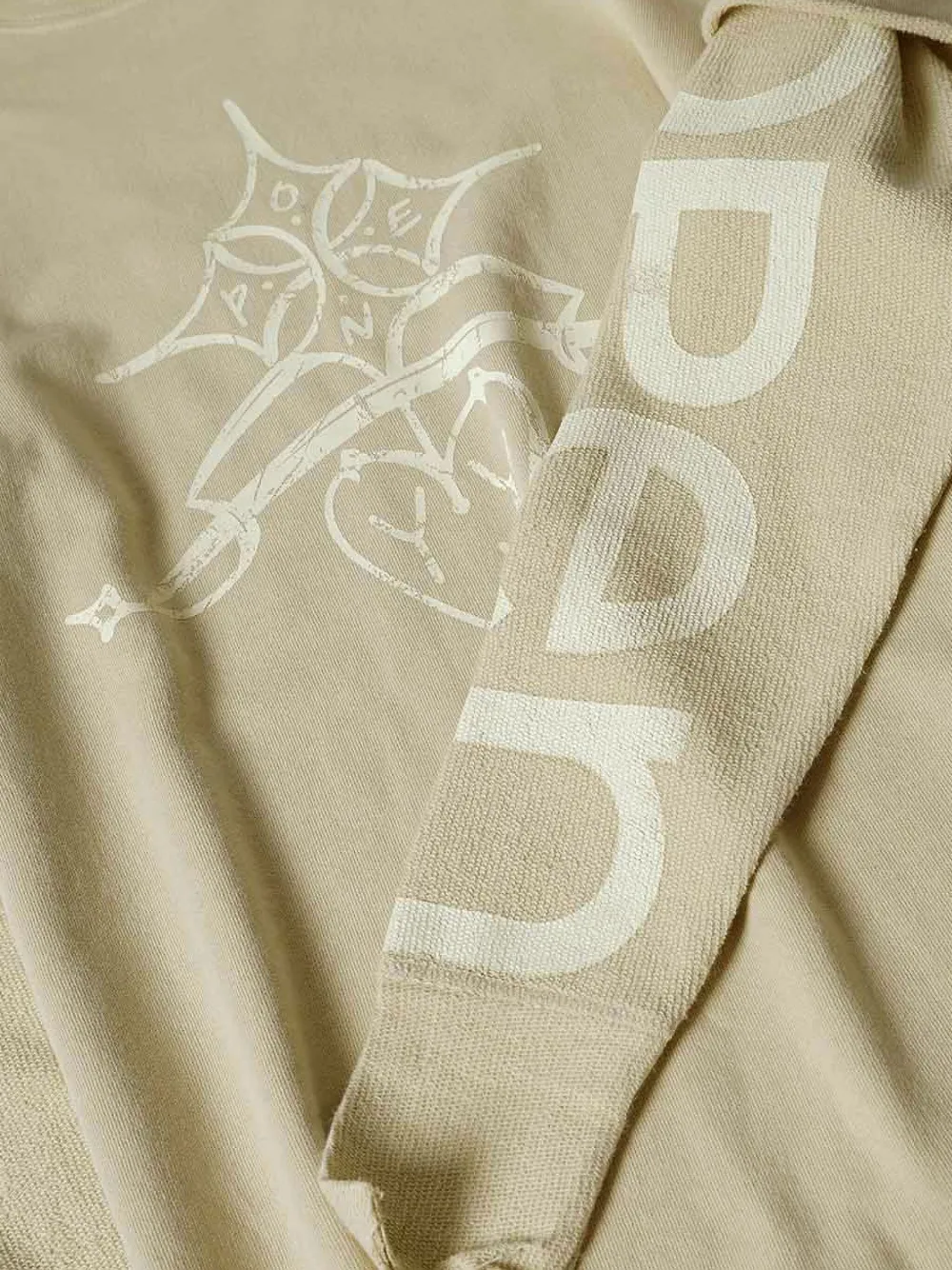 Open Yy Layered Graphic-emblem T-shirt In Yellow