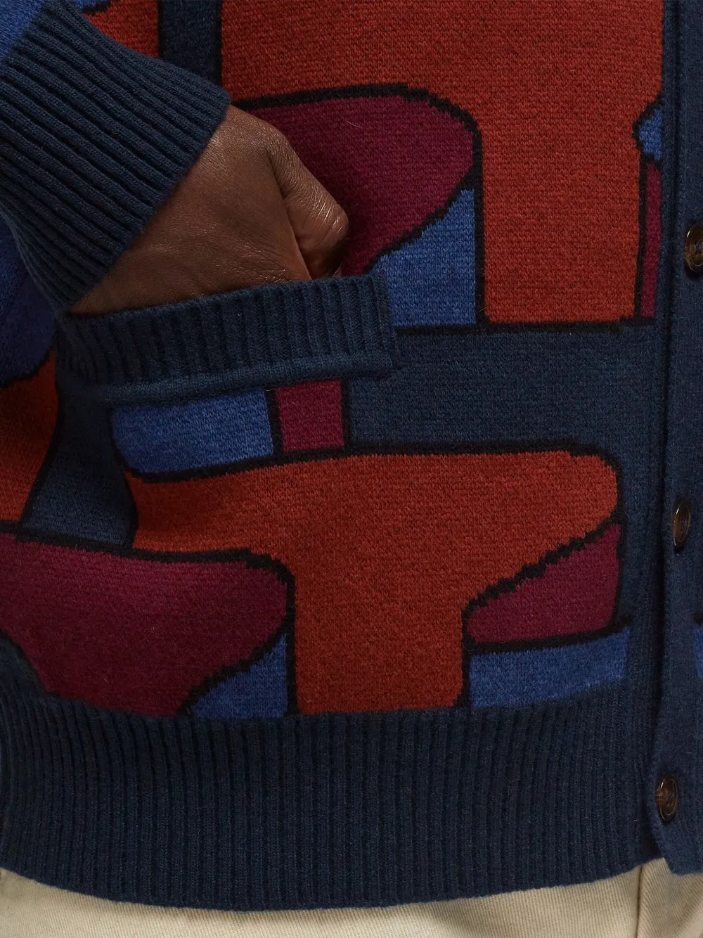 By Parra Abstract-pattern Button Cardigan In Multi