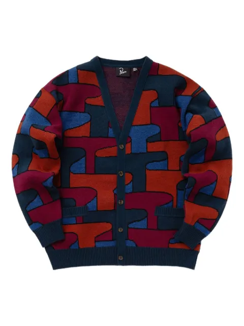 BY PARRA abstract-pattern button cardigan
